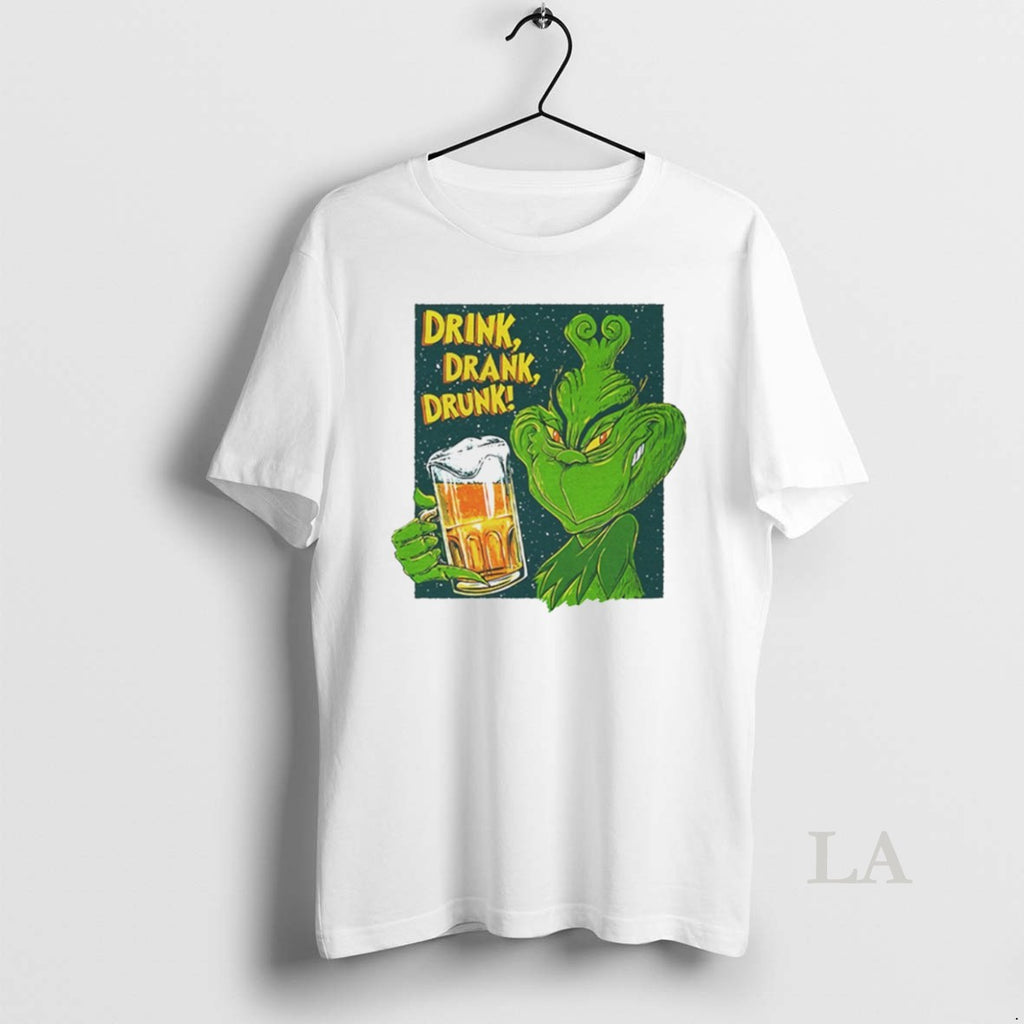 Original Grinch Drink Drank Drunk Beer White