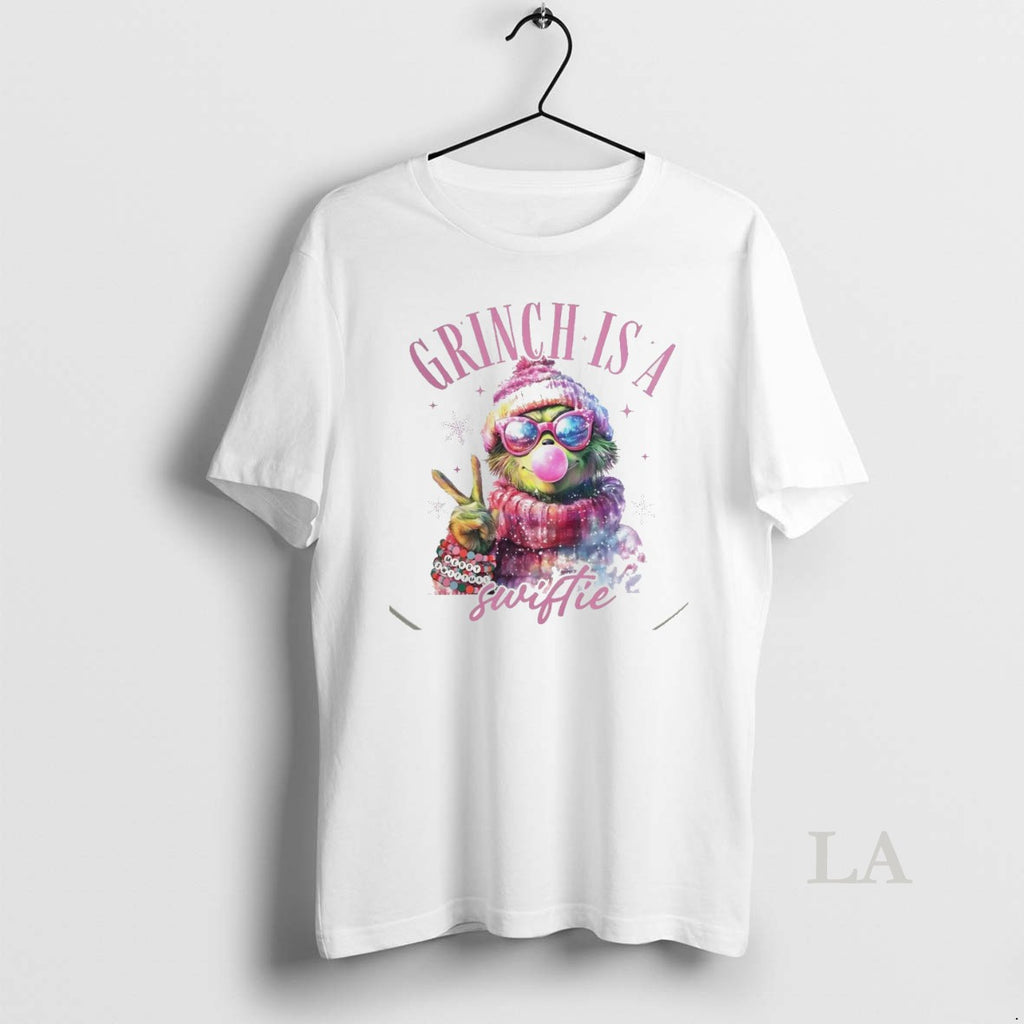 Original Grinch Is A Swiftie Pink Grinch Merry Grinchmas White
