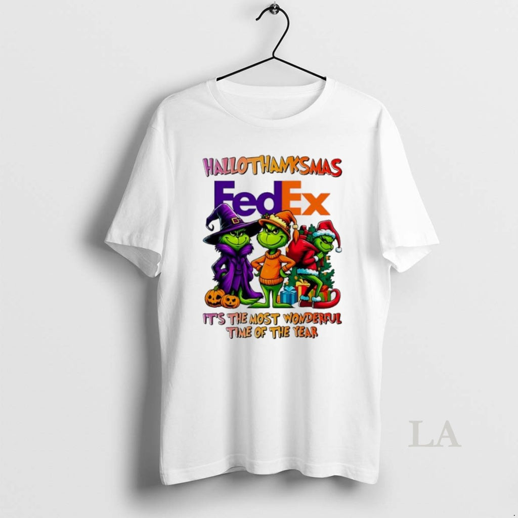 Original Grinch X Fedex Its The Most Wonderful Time Of The Year Happy Hallothanksmas