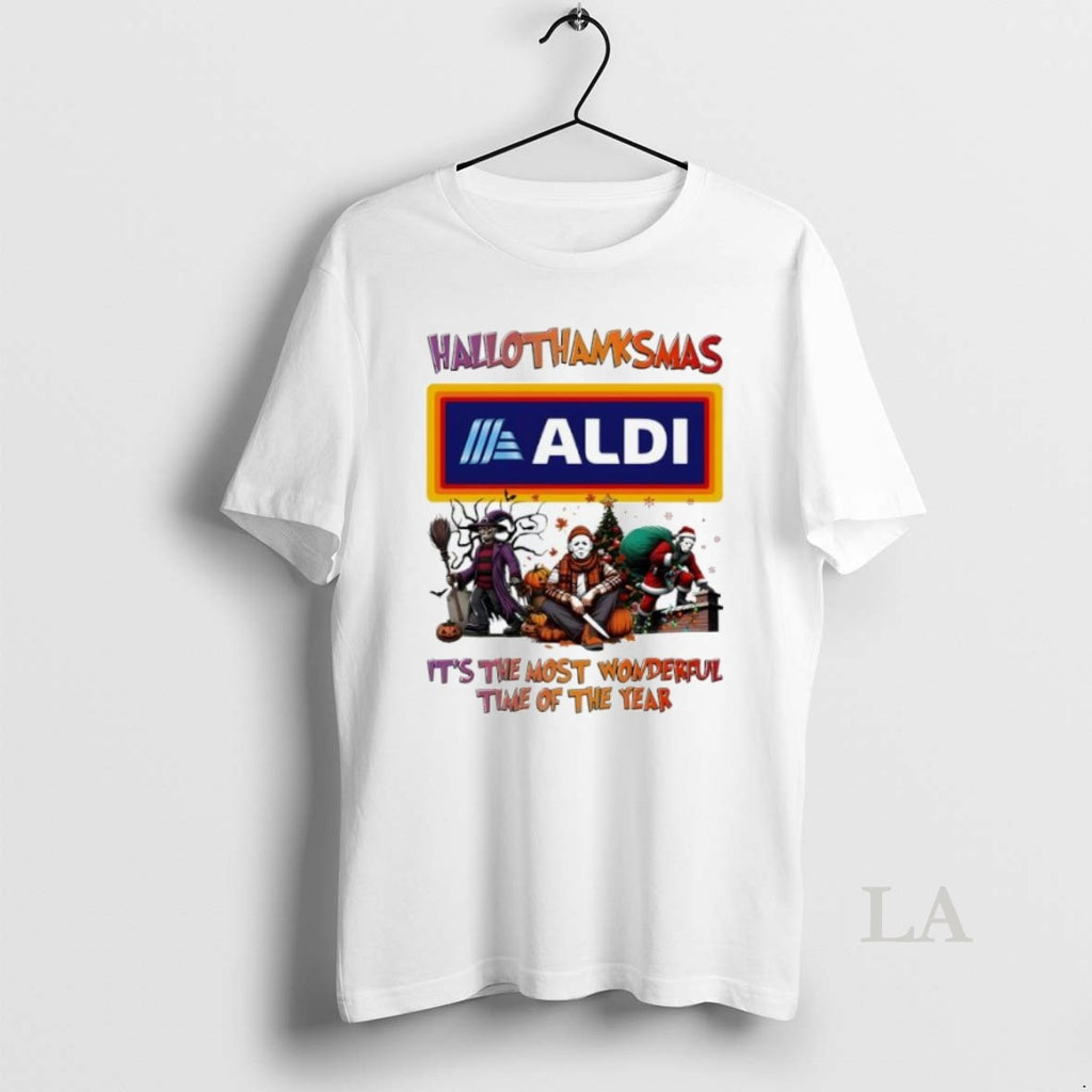 Original Hallothanksmas Characters Vs Aldi Logo Its The Most Wonderful Time Of The Year
