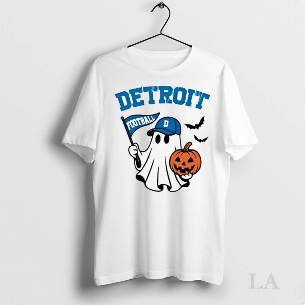 Original Halloween Ghost Detroit Lions Football Flag Pumpkin Ladies