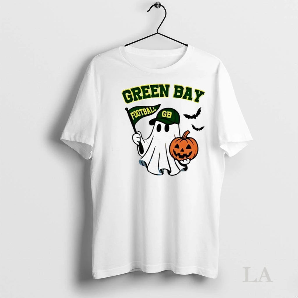 Original Halloween Ghost Green Bay Packers Football Flag Pumpkin Ladies