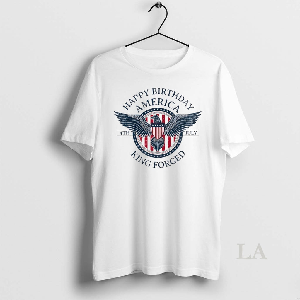 Original Happy Birthday America King Forged 4th July Logo