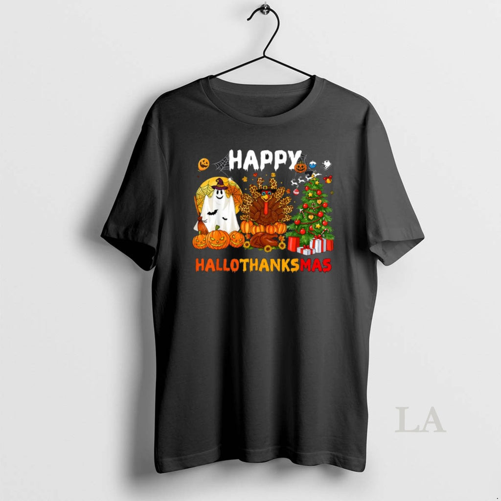 Original Happy Hallothanksmas Halloween Thanksgiving Christmas