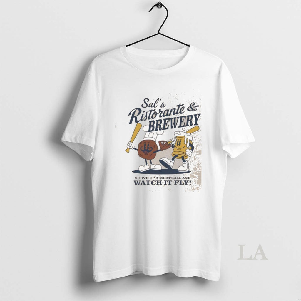 Original Happy Sal Frelick Milwaukee Brewers Sals Ristorante And Brewery Superstar Cartoon Washed
