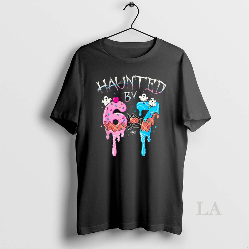 Original Haunted By 6 7 Halloween Ghost Gen Alpha Meme Ice Cream Drip