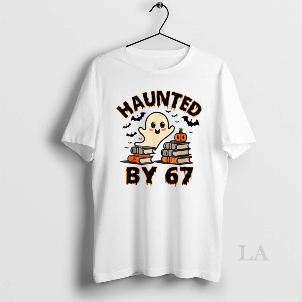 Original Haunted By 67 Funny Teacher Ghost Pumpkin Halloween Costume