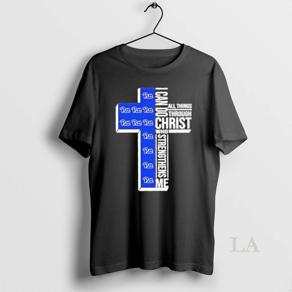 Original I Can Do All Things Through Christ Who Strengthens Me Pittsburgh Panthers Football Cross