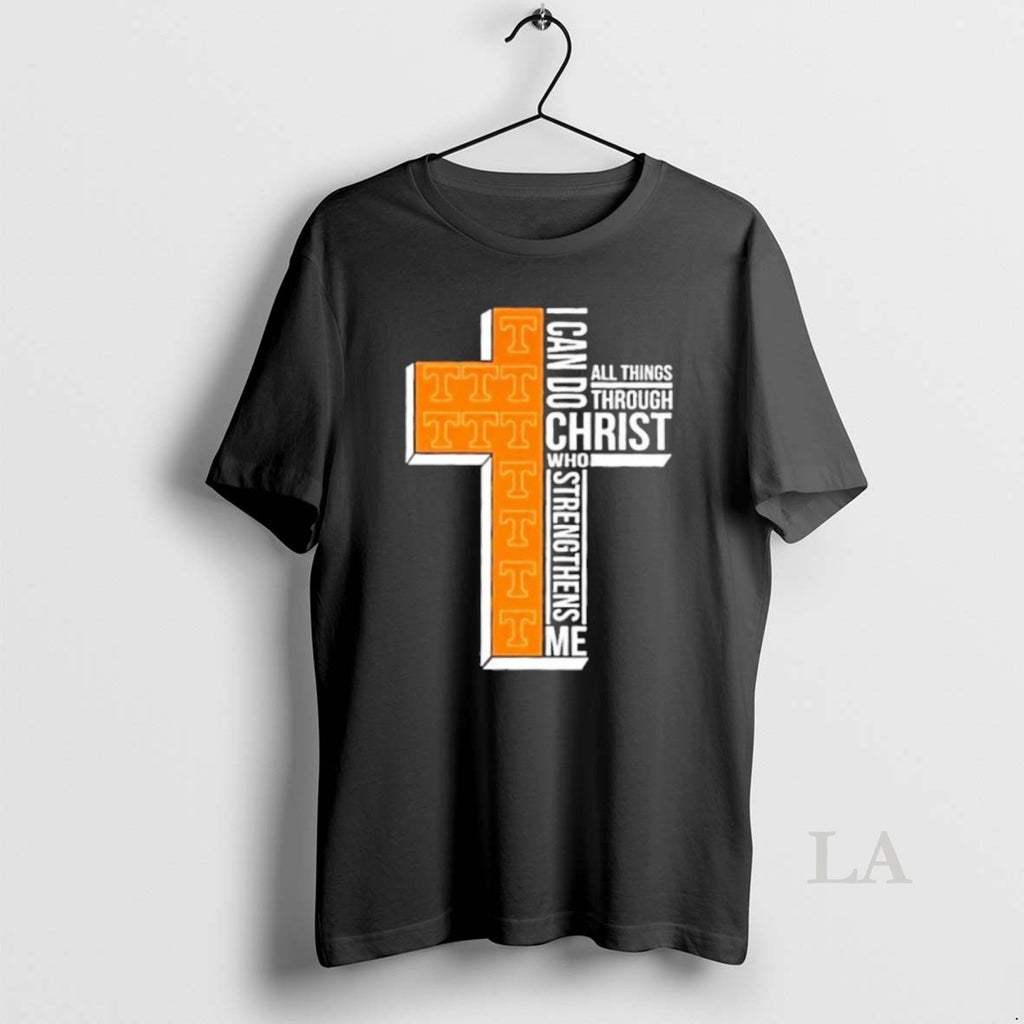 Original I Can Do All Things Through Christ Who Strengthens Me Tennessee Volunteers Football Cross