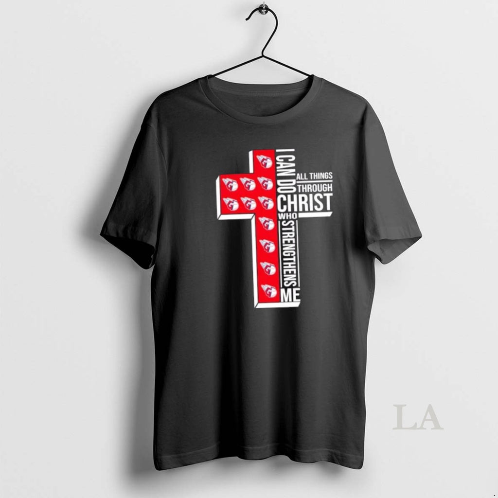Original I Can Do All Things Through Christ Who Strengthens Me Cleveland Guardians Baseball Cross