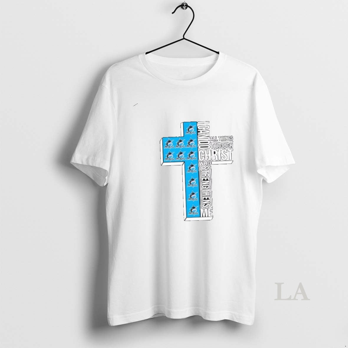 Original I Can Do All Things Through Christ Who Strengthens Me Miami Marlins Baseball Cross
