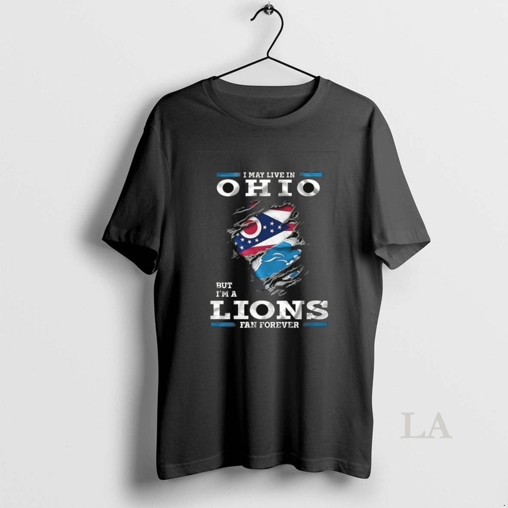 Original I May Live In Ohio But Im A Detroit Lions Fan Forever Ceramic Ceramic