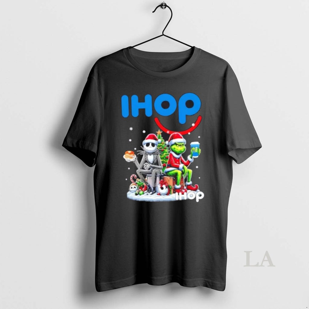 Original Ihop X Grinch And Jack Skellington Unwilling Friends Merry Christmas