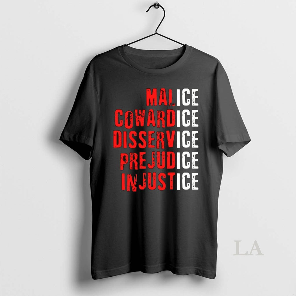 Original Ice Malice Cowardice Disservice Prejudice Injustice Ceramic Ceramic And Classic Dad Cap