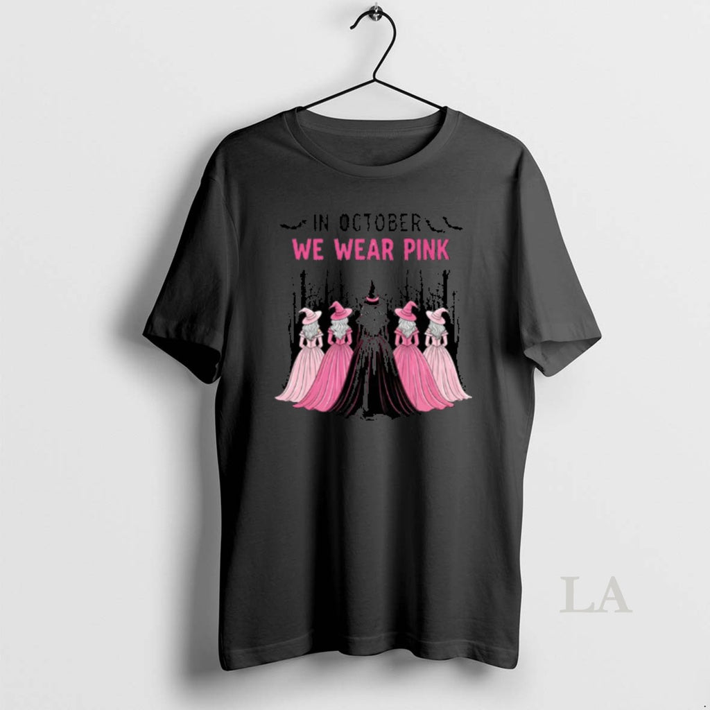 Original In October We Wear Pink Halloween Breast Cancer Awareness