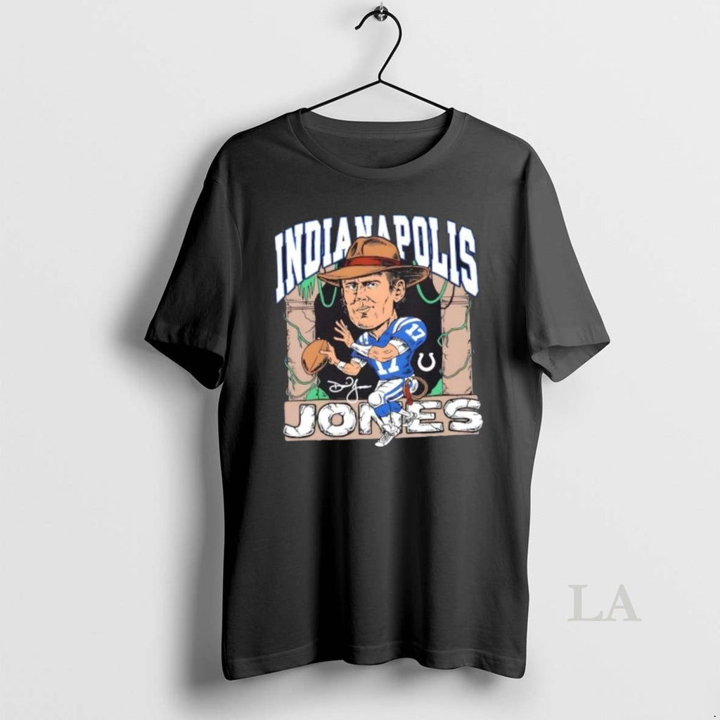 Original Indianapolis Colts Daniel Jones Royal Indianapolis Jones Football Signature