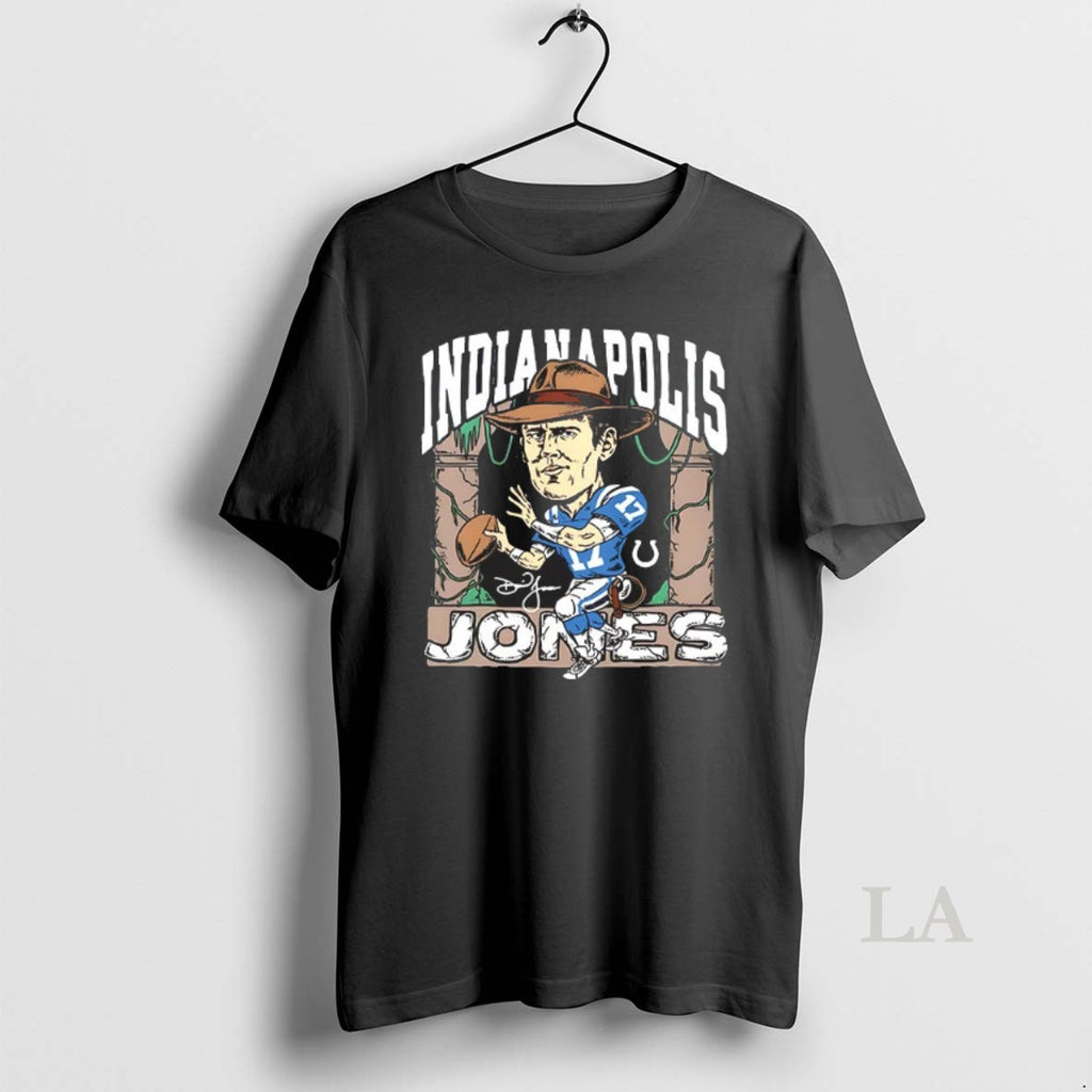 Original Indianapolis Daniel Jones Indianapolis Colts Football Caricature Signature
