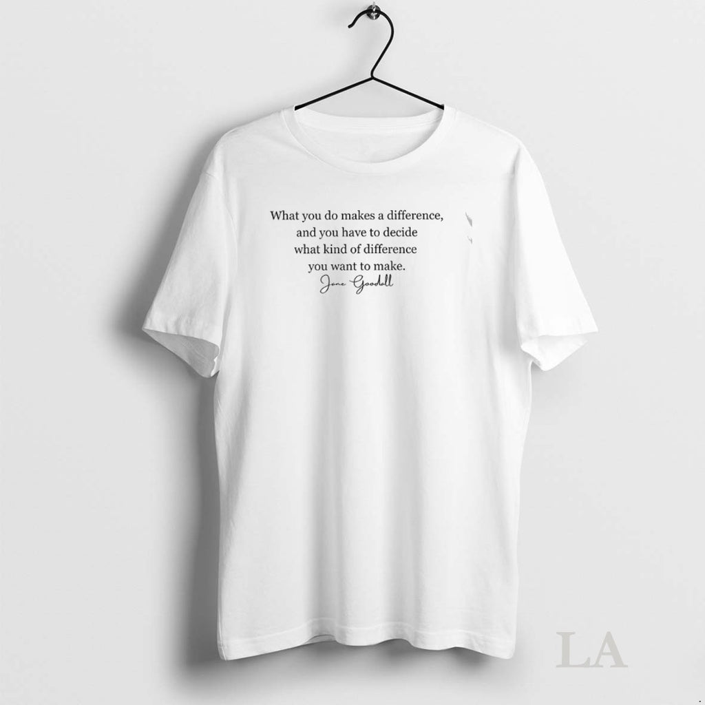 Original Jane Goodall Quote What You Do Makes A Difference You Have To Decide What