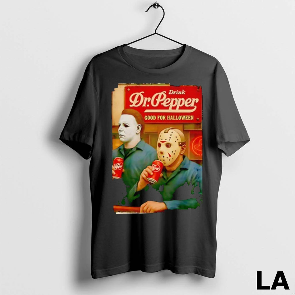 Original Jason Voorhees And Michael Myers Drink Dr Pepper Good For Halloween