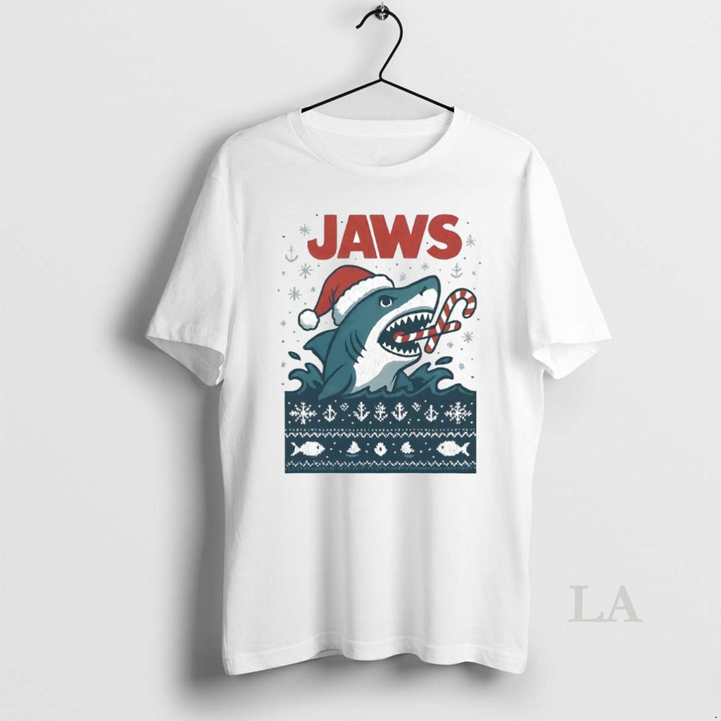 Original Jaws Eating Candy Cane Christmas