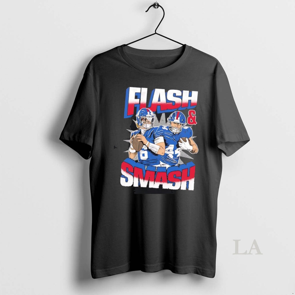 Original Jaxson Dart And Cam Skattebo Flash And Smash New York Giants