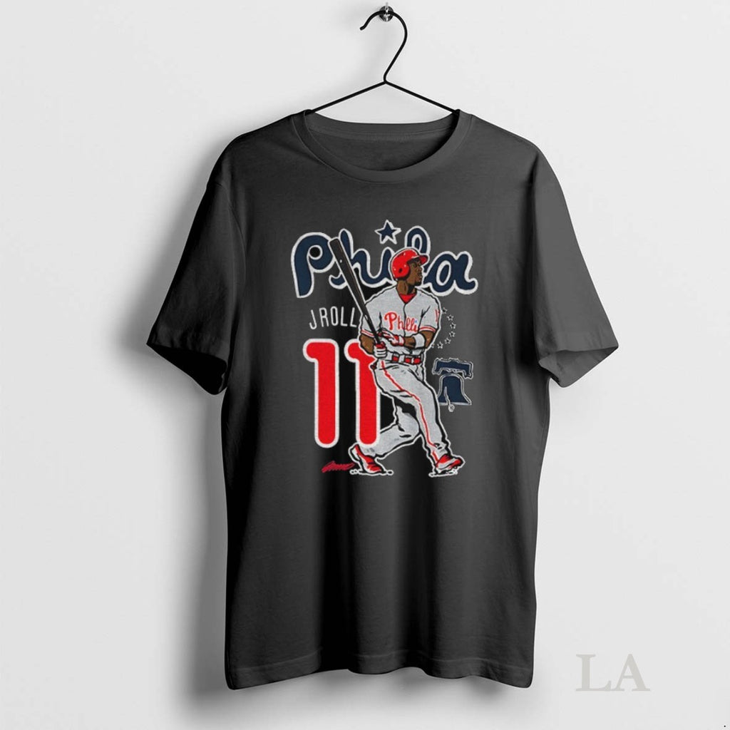 Original Jimmy Rollins 11 Philadelphia Phillies Mlb Baseball Cartoon