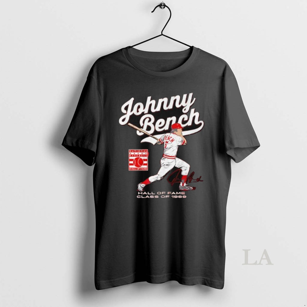 Original Johnny Bench Hall Of Fame Class Of 1989 Signature Graphic