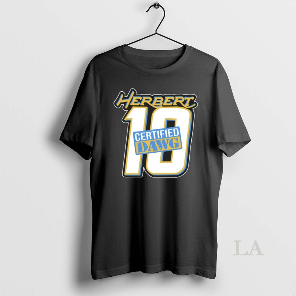 Original Justin Herbert 10 Certified Dawg Los Angeles Chargers