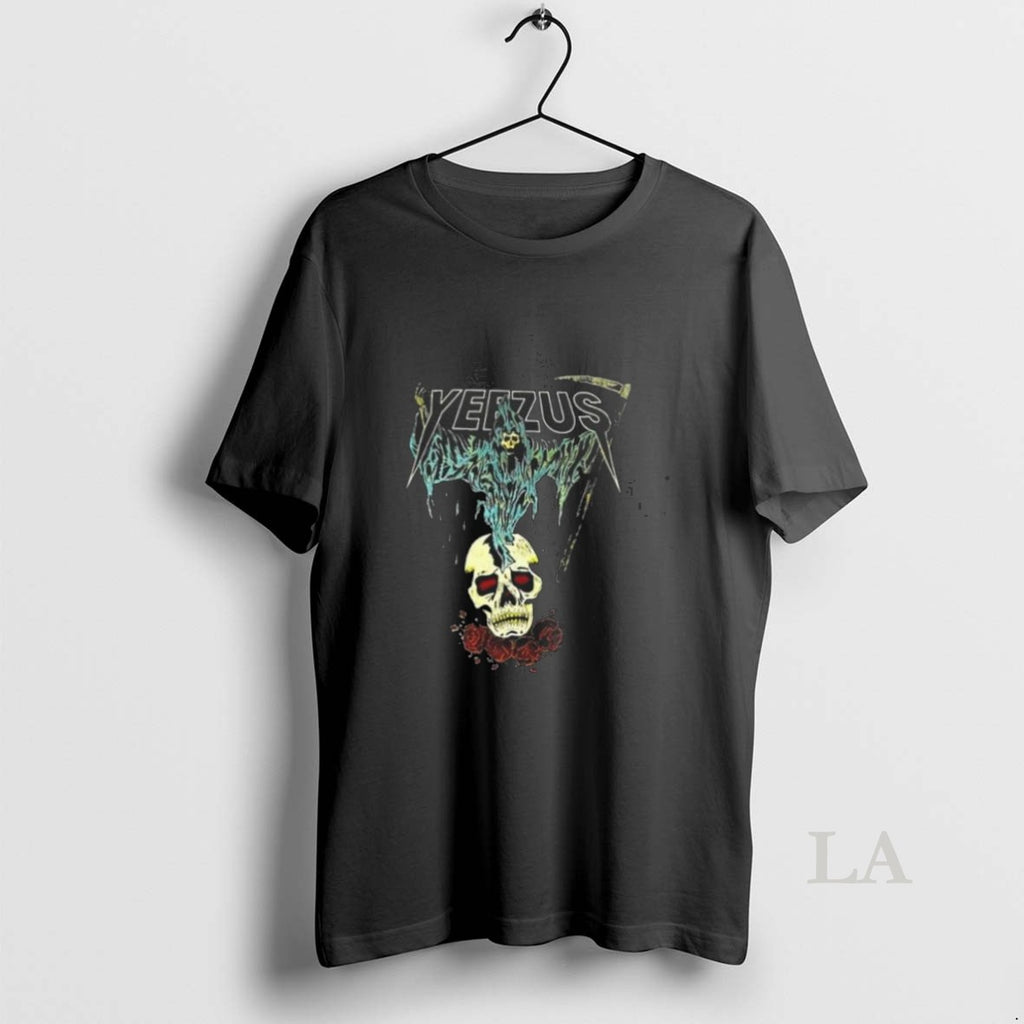 Original Kanye West Ye Yeezus Grim Reaper Skull And Roses