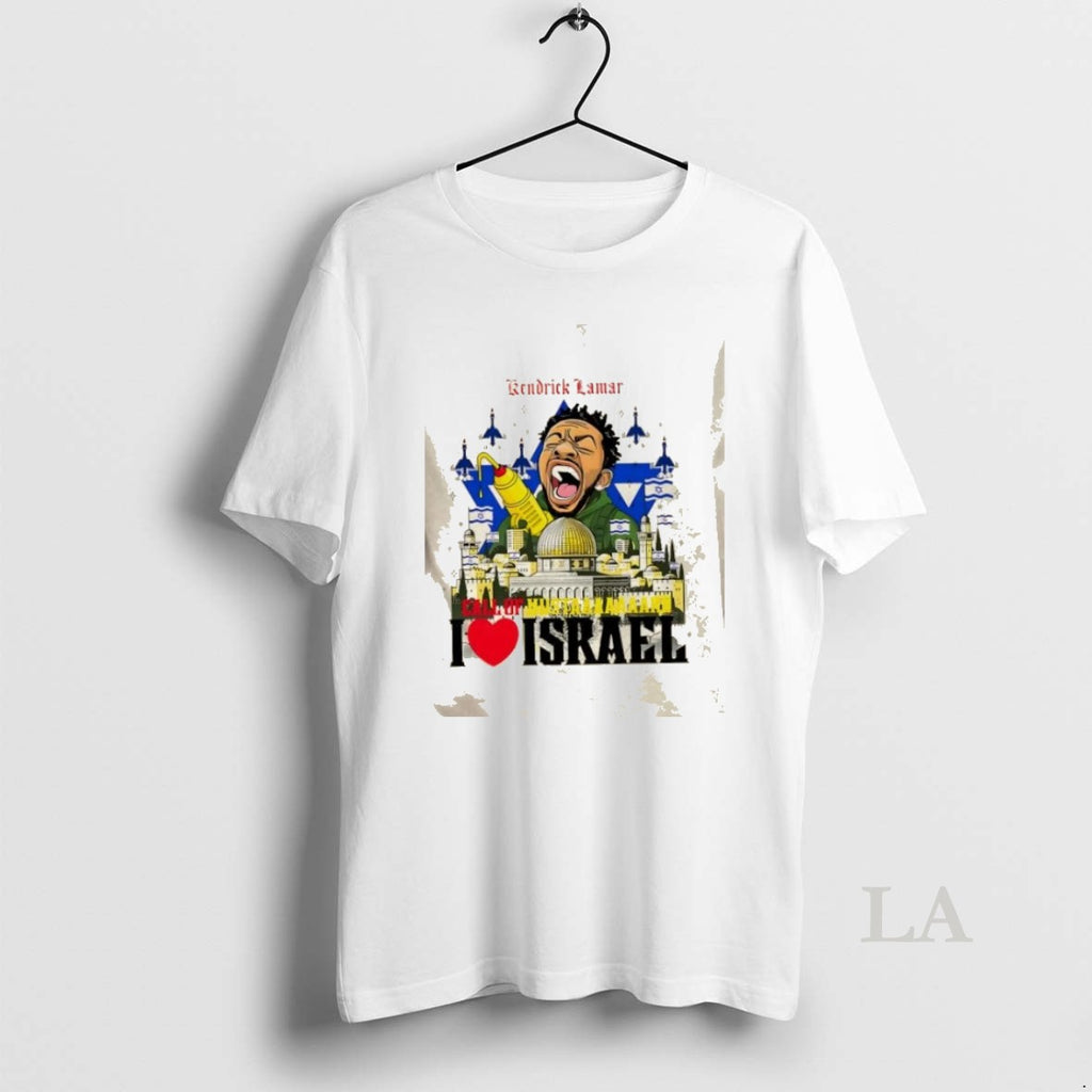 Original Kendrick Lamar I Love Israel Graphic