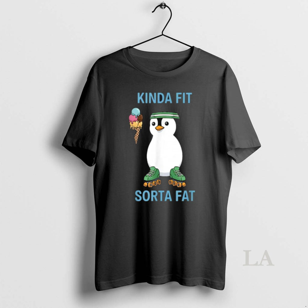 Original Kinda Fit Sorta Fat Funny Gym Penguin Weightlifting Workout