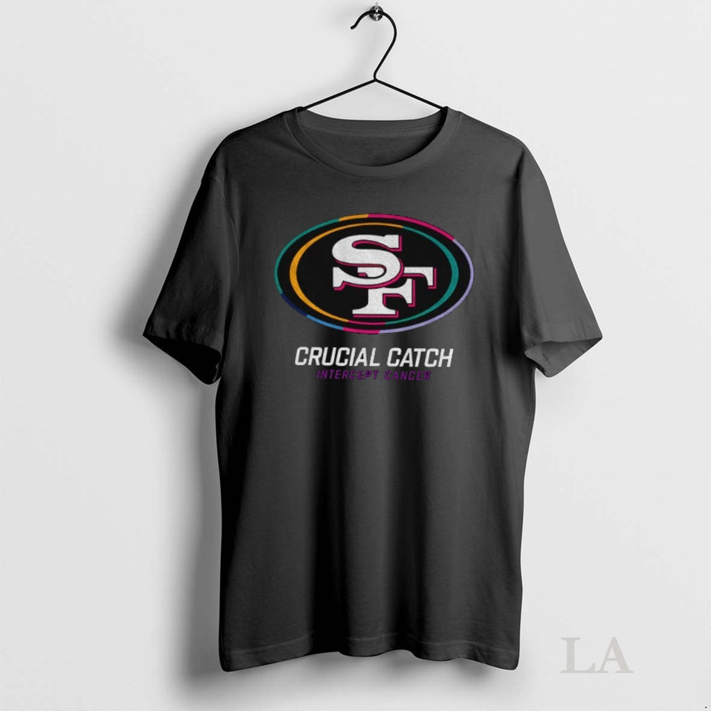 Original Kris Kocurek Wearing San Francisco Catch 49ers Intercept Cancer Logo