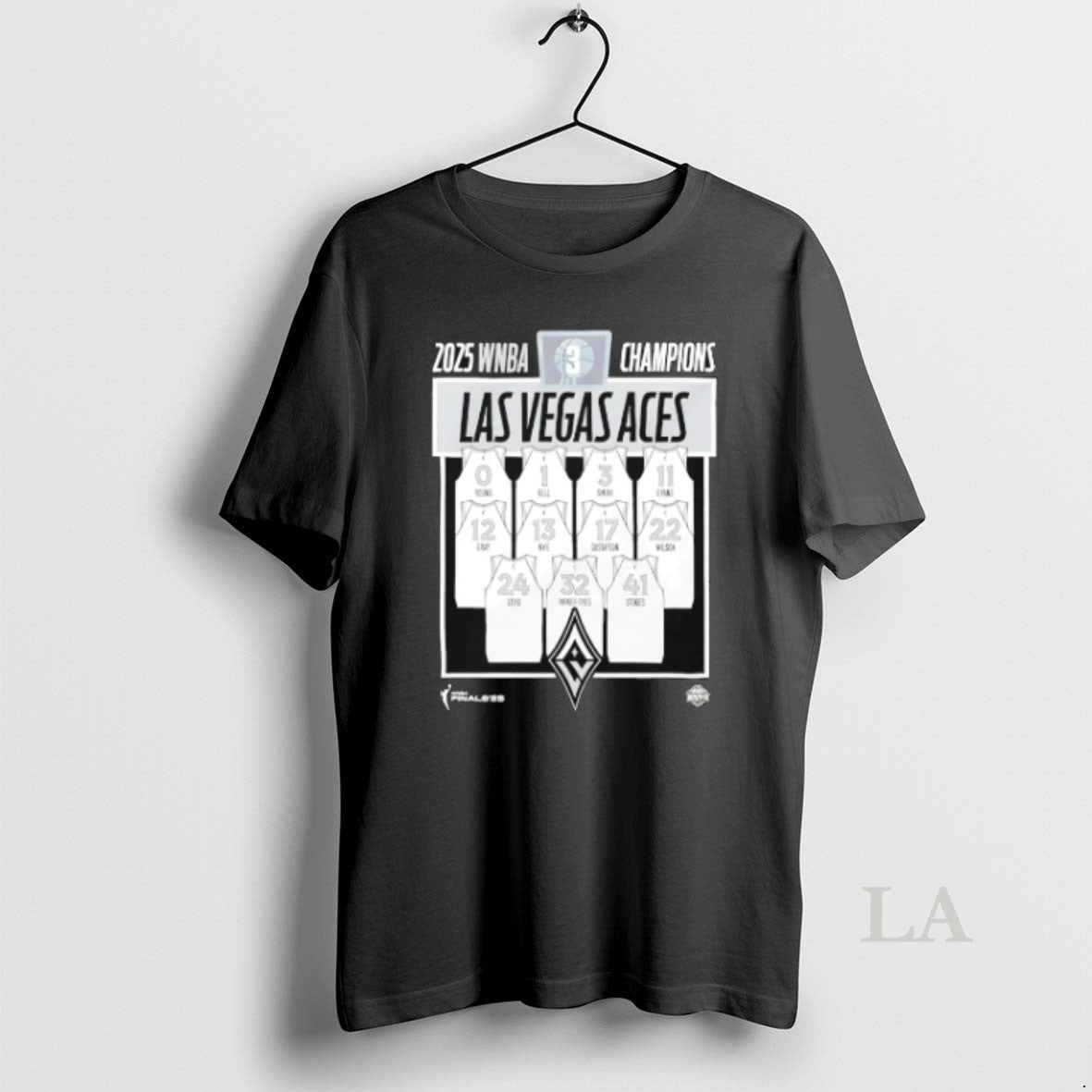 Original Las Vegas Aces 2025 Wnba Finals Champions Jersey Roster