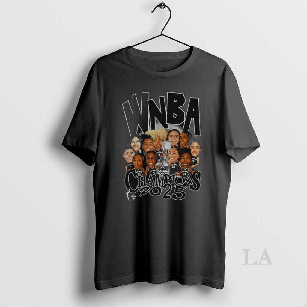 Original Las Vegas Aces Caricature Wnba Basketball 2025 Champions