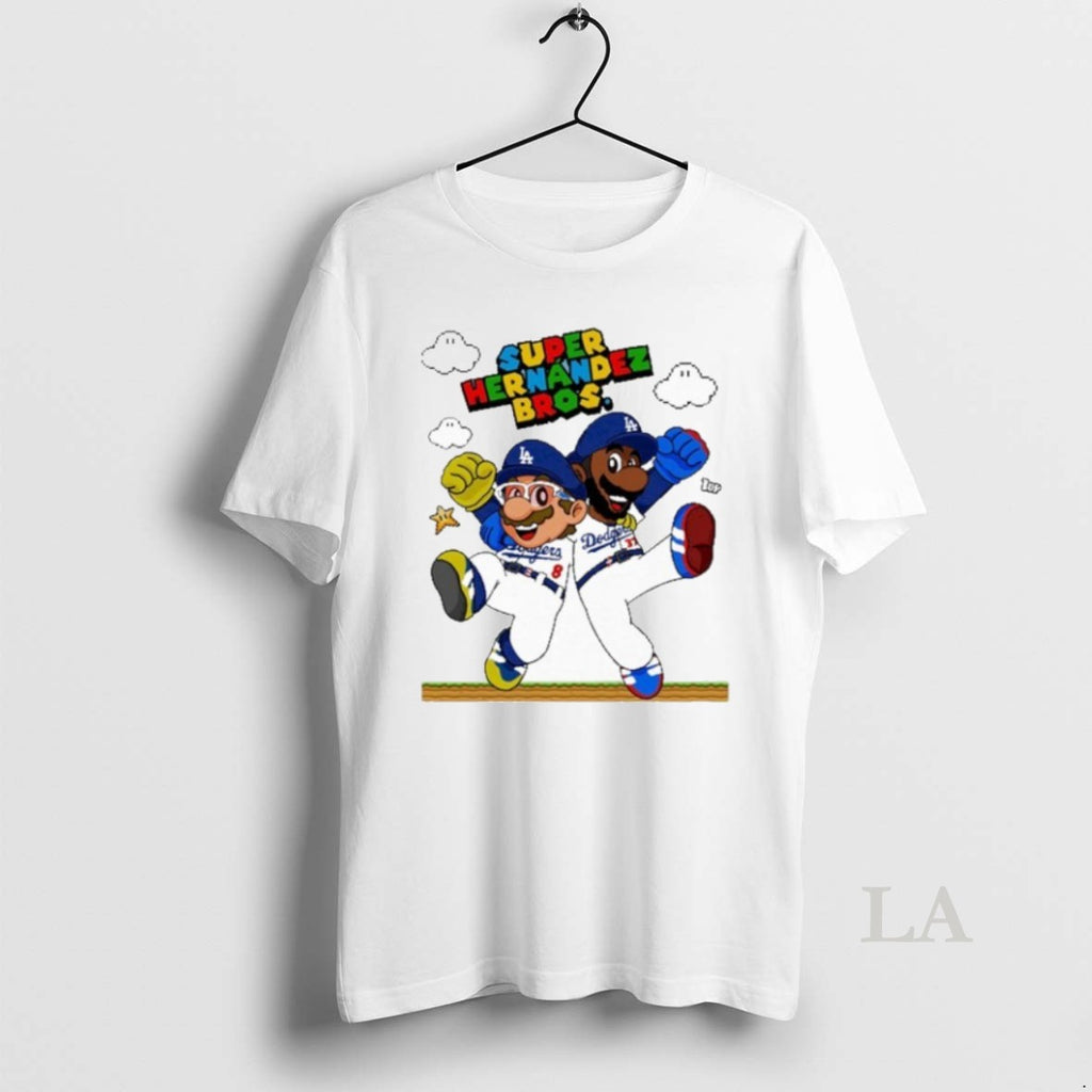 Original Lets Go Dodgers Super Hernandez Bros New