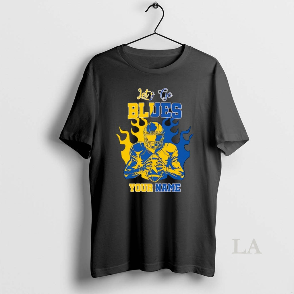 Original Lets Go Blues Your Name Michigan Wolverines Player