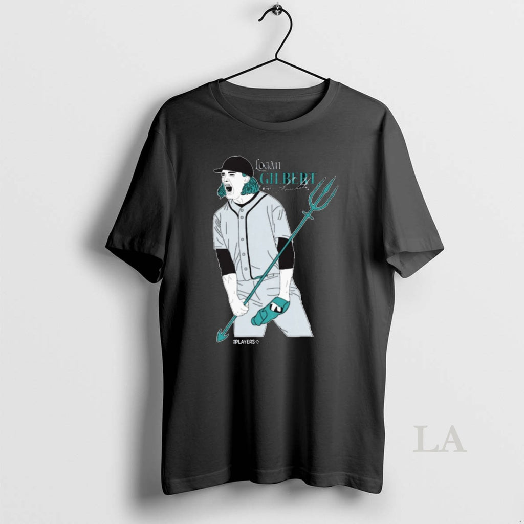 Original Logan Gilbert Trident Seattle Mariners Mlb Signature Painting