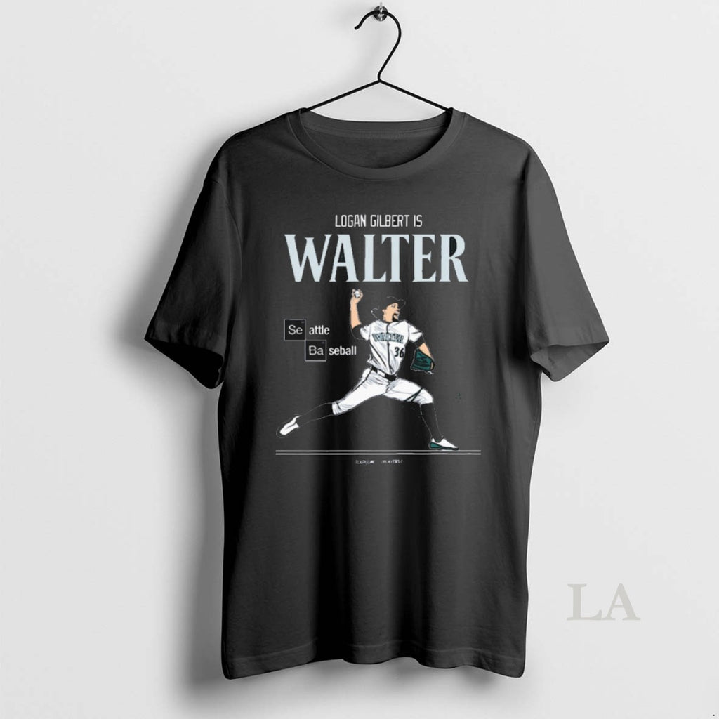 Original Logan Gilbert Is Walter Seattle Mariners Baseball Mlb Slash Line Signature