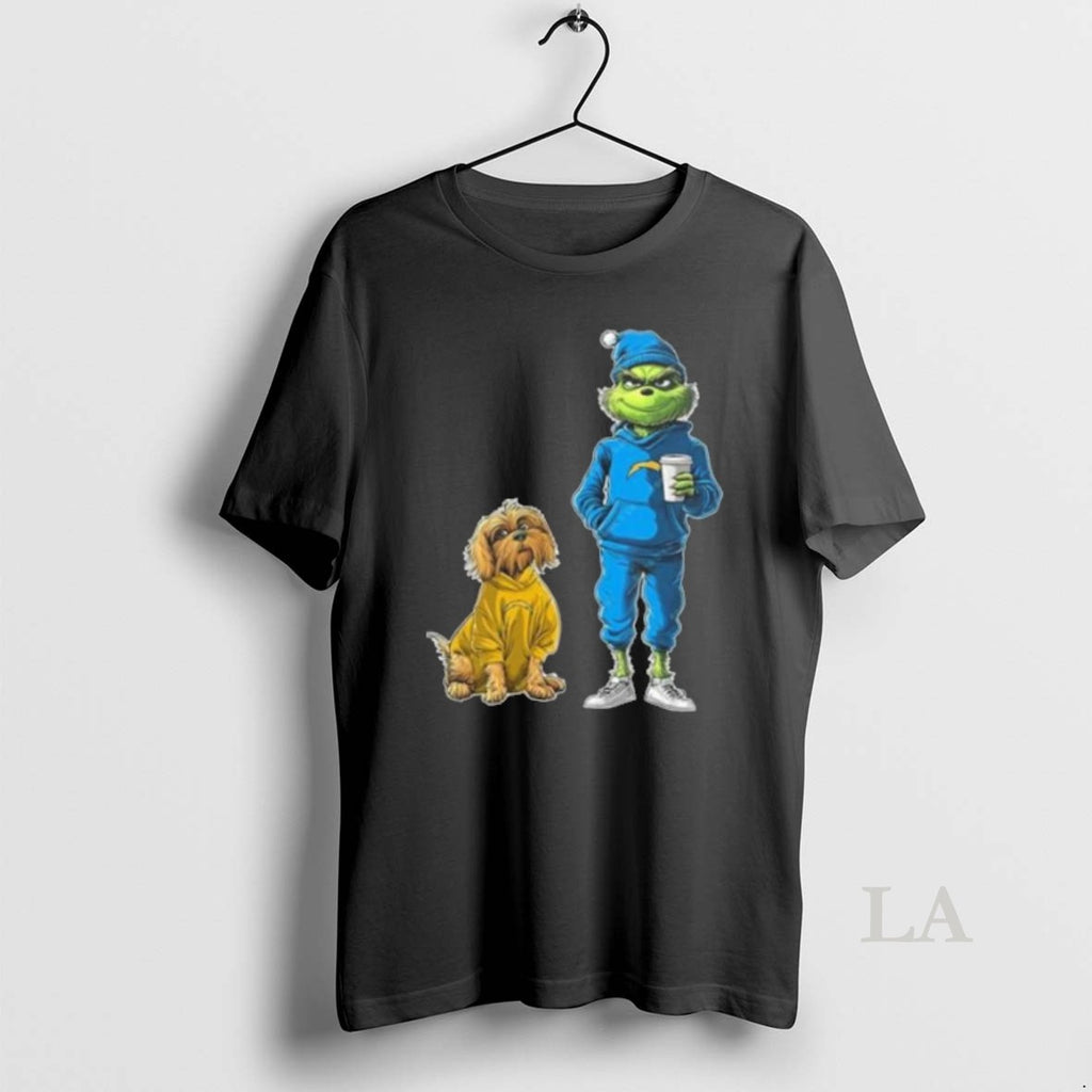 Original Los Angeles Chargers Grinch And Dog Christmas Football 2025