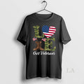 Original Love Our Veterans Usa Flag Heart Patriotic Army Military