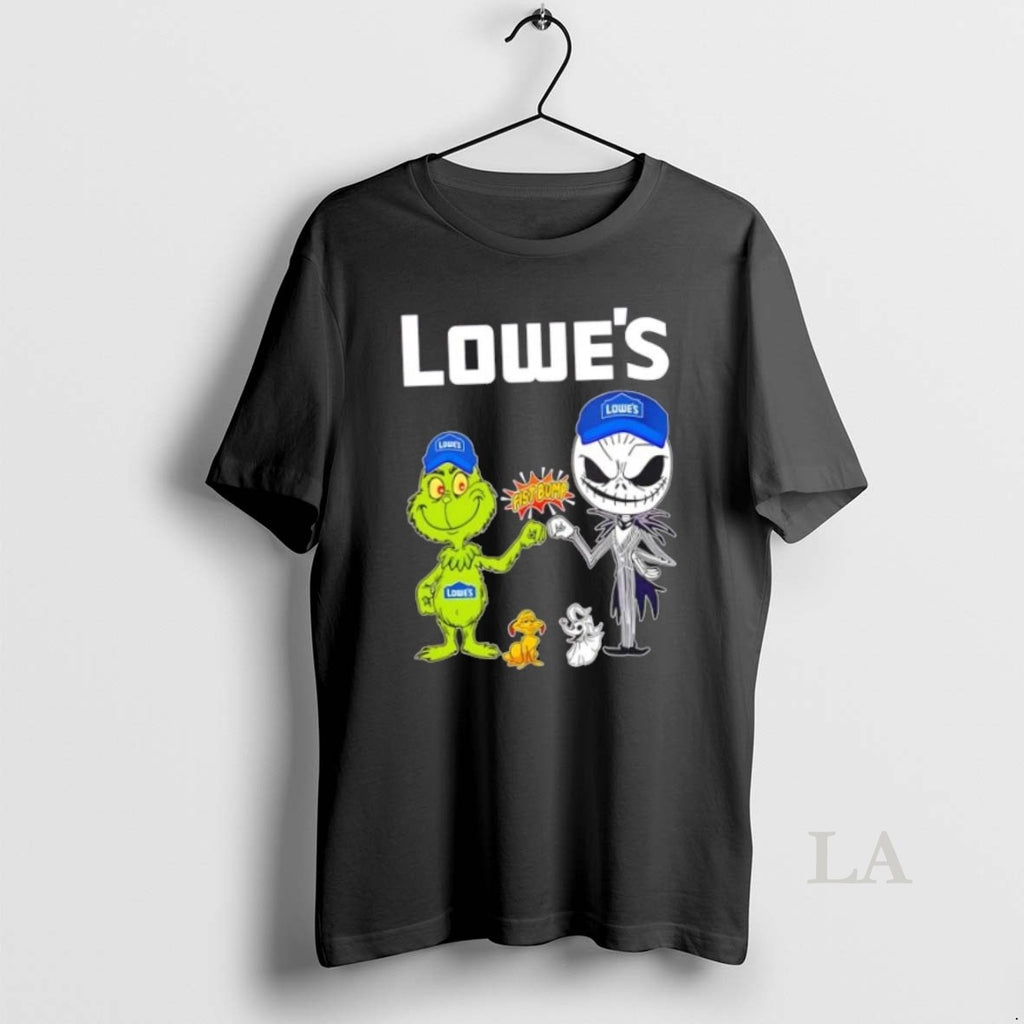 Original Lowes X Grinch And Jack Skellington Fist Bump Uniwilling Friends