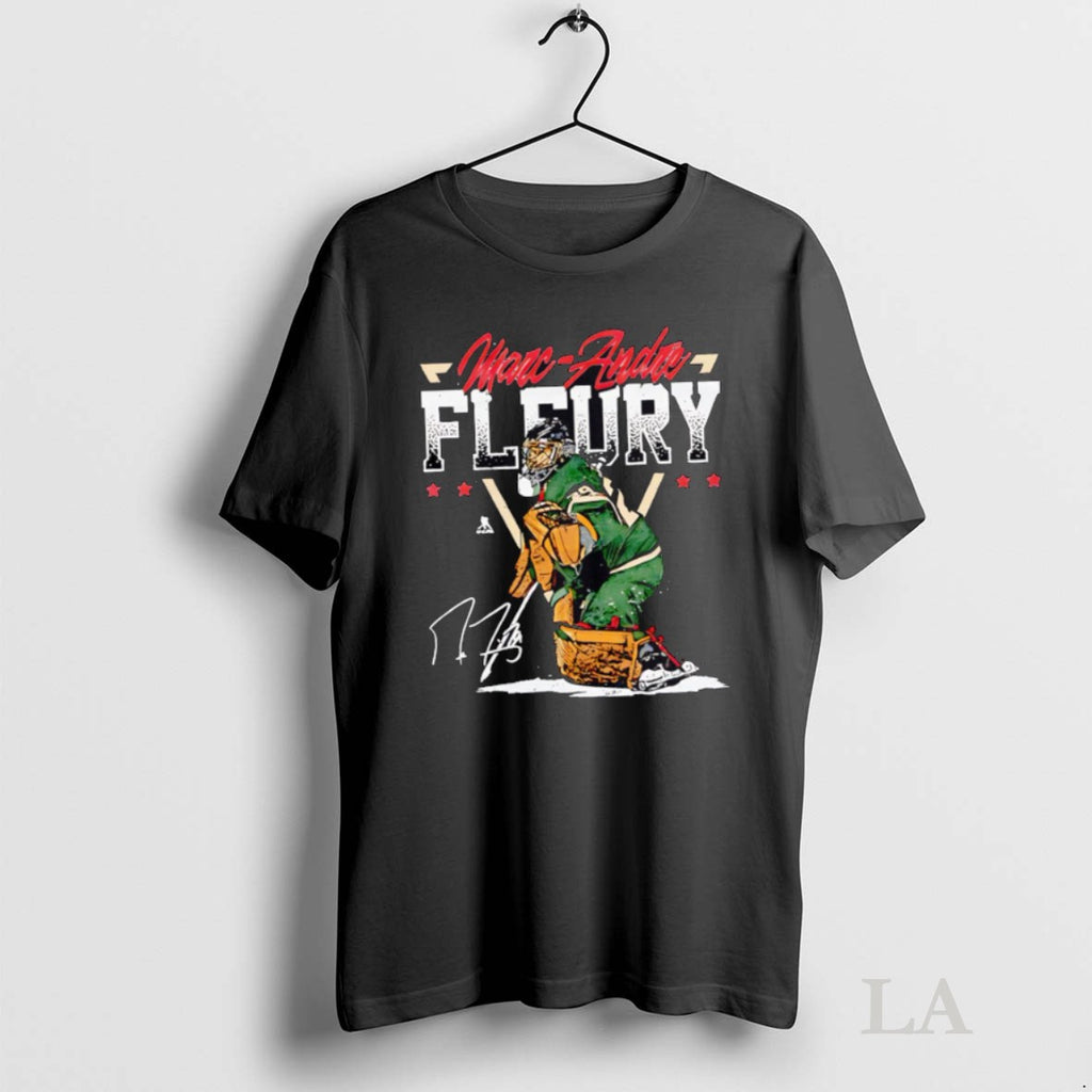 Original Marc Andre Fleury Minnesota Triangle Name Hockey