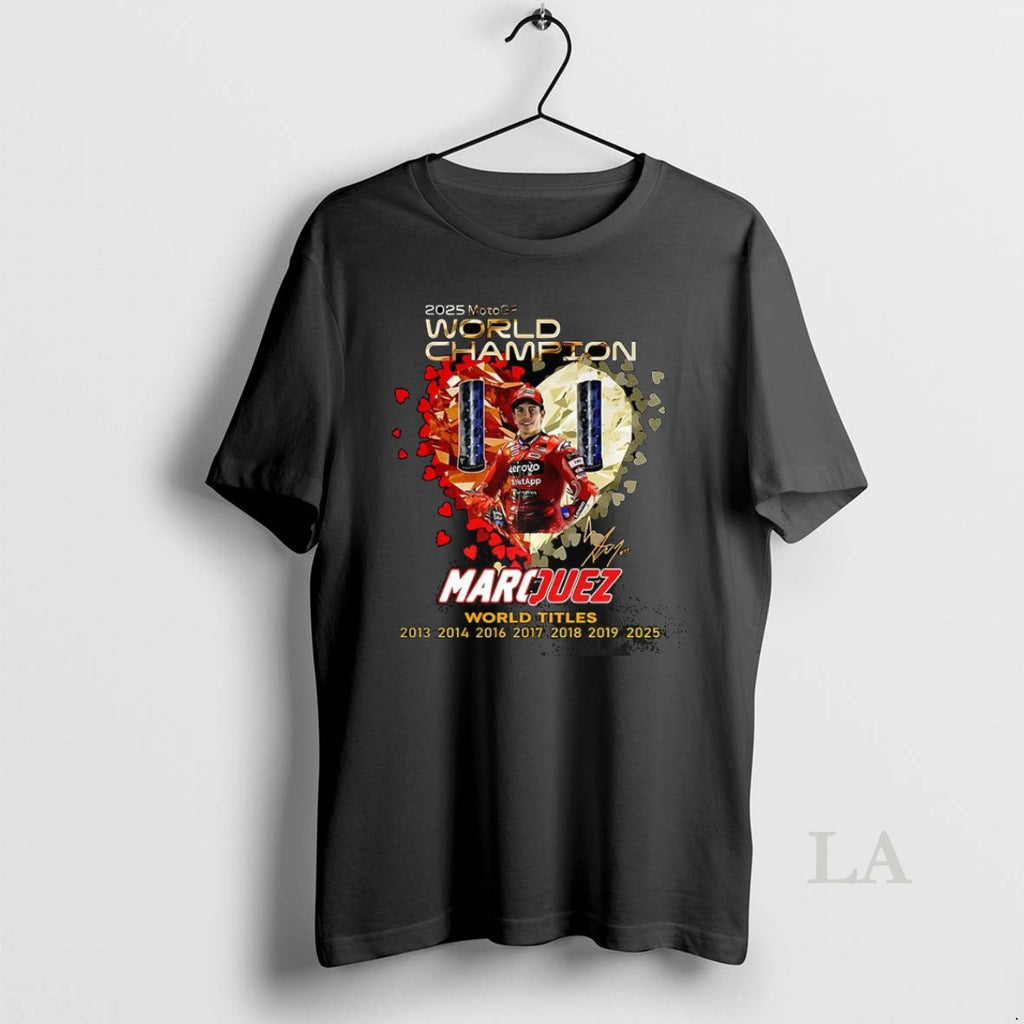 Original Marc Marquez Ducati Lenovo Team Motogp 2025 World Champhions Signature Heart