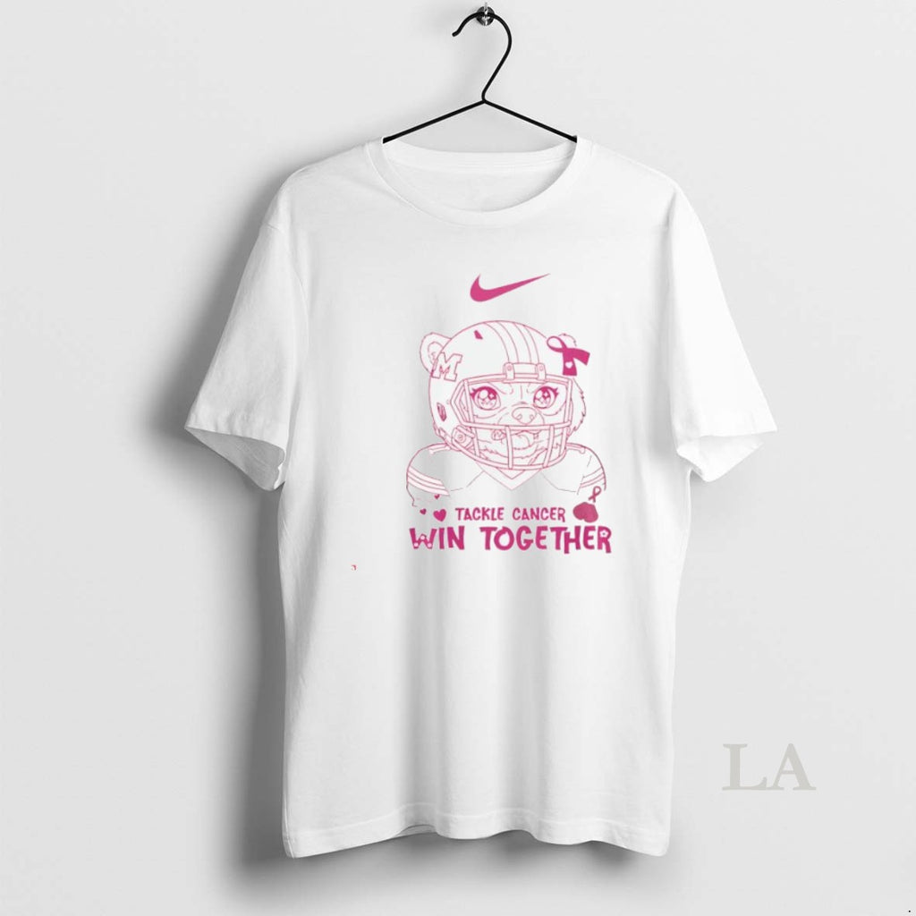 Original Michigan Wolverines Tackle Cancer Win Together In October We Wear Pink Cute