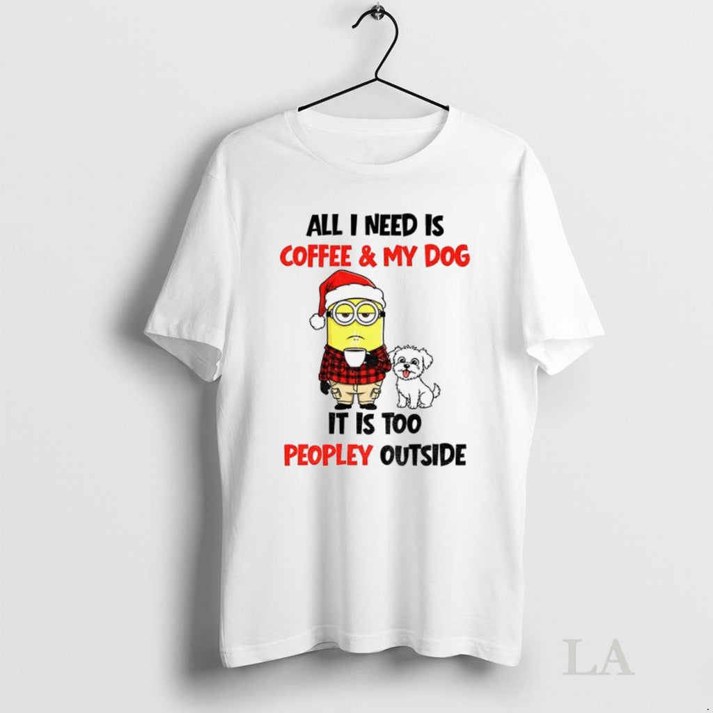 Original Minion Santa Hat All I Need Is Coffee And My Dog It Is Too