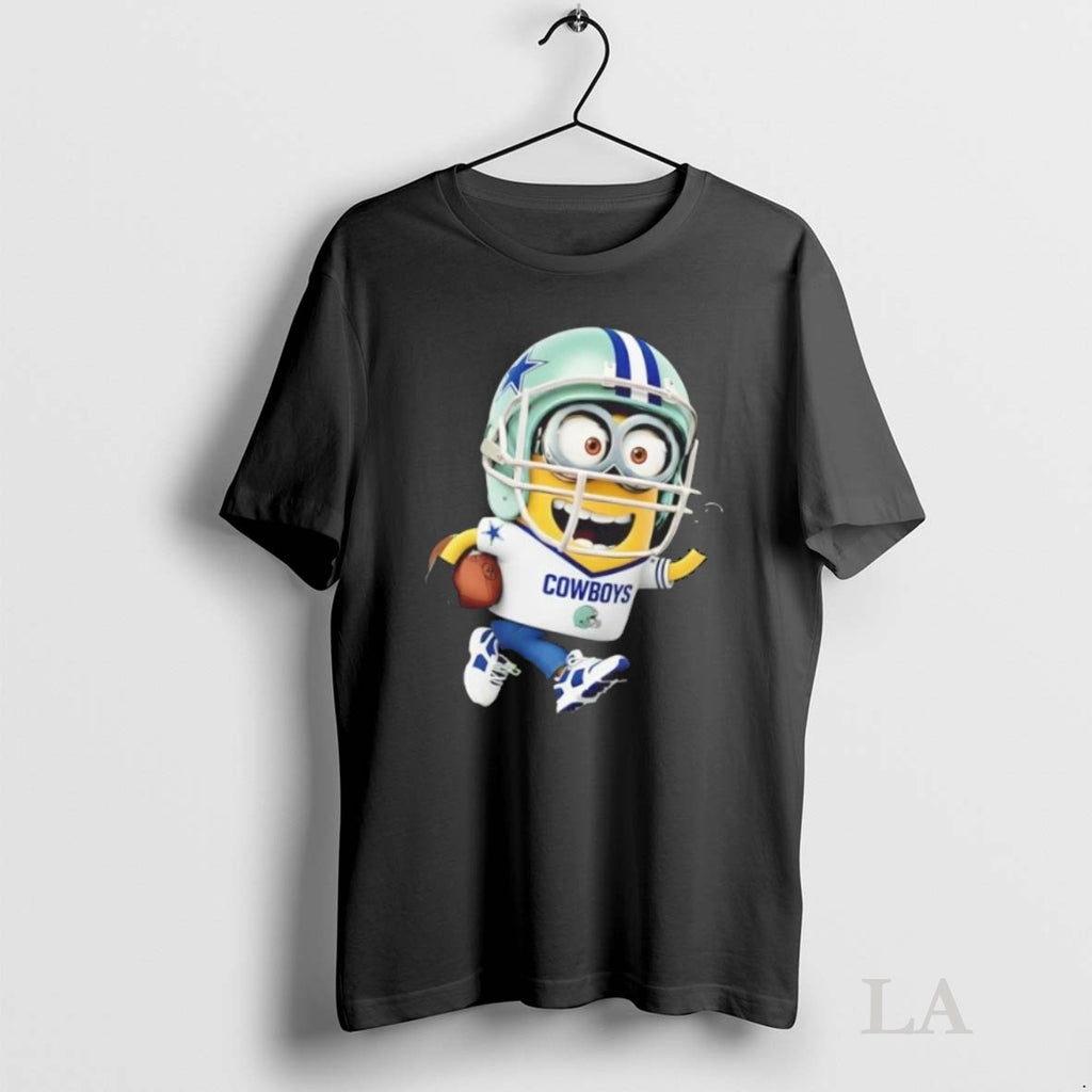 Original Minions Is Holding A Ball And Smiling At Dallas Cowboys Fans