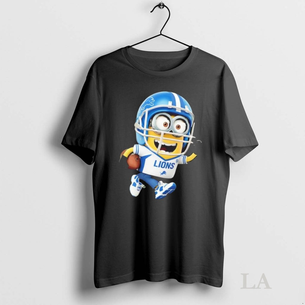 Original Minions Is Holding A Ball And Smiling At Detroit Lions Fans