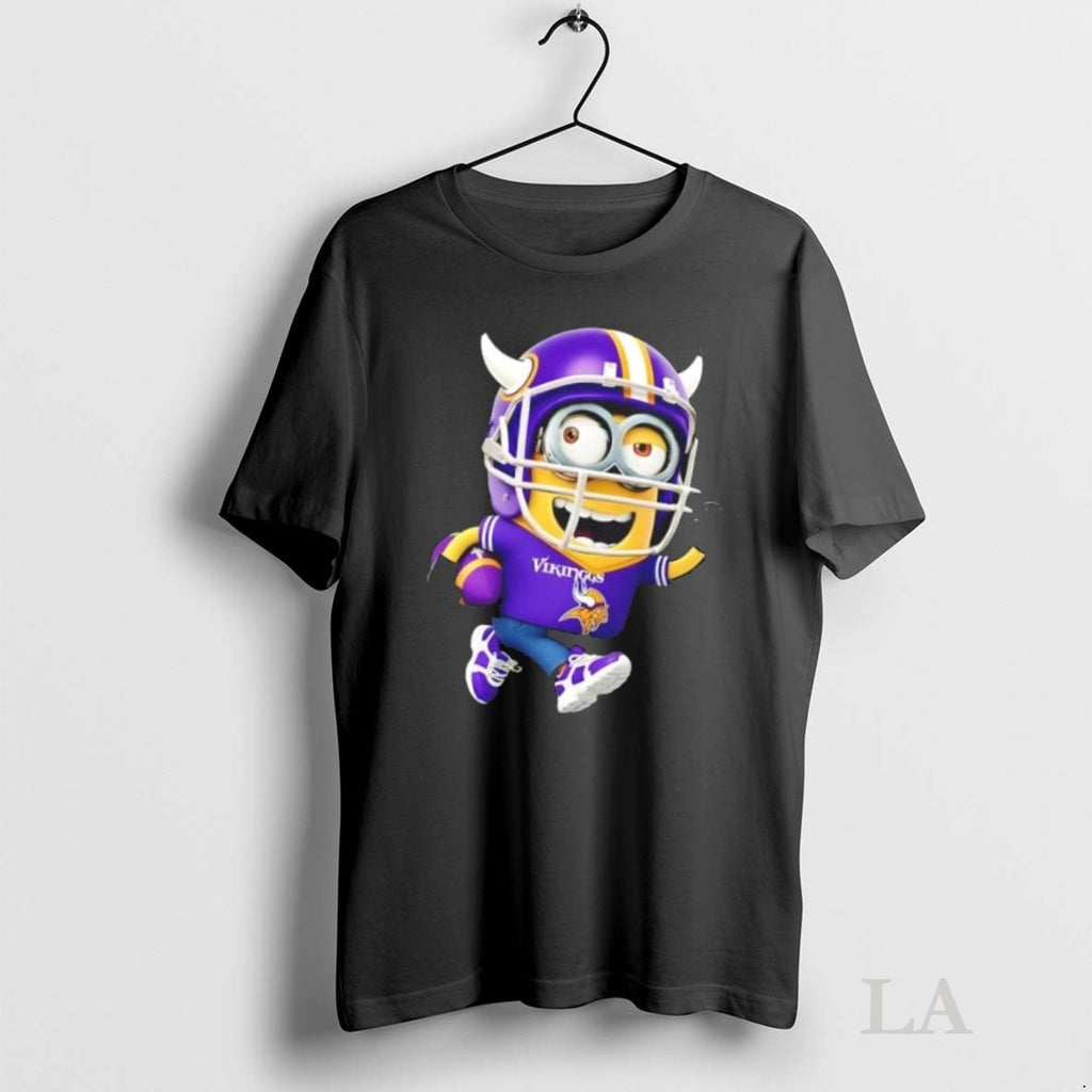 Original Minions Is Holding A Ball And Smiling At Minnesota Vikings Fans