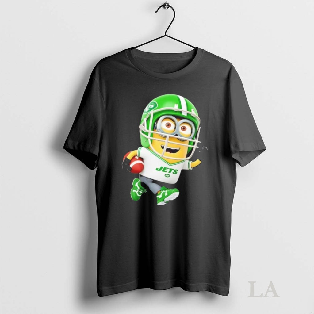 Original Minions Is Holding A Ball And Smiling At New York Jets Fans