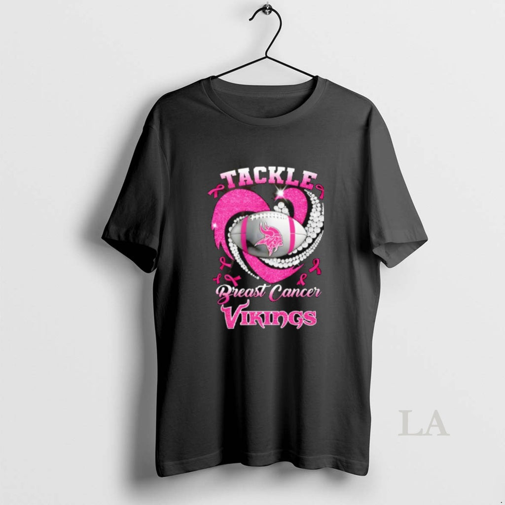 Original Minnesota Vikings Breast Cancer Awareness Tackle Heart
